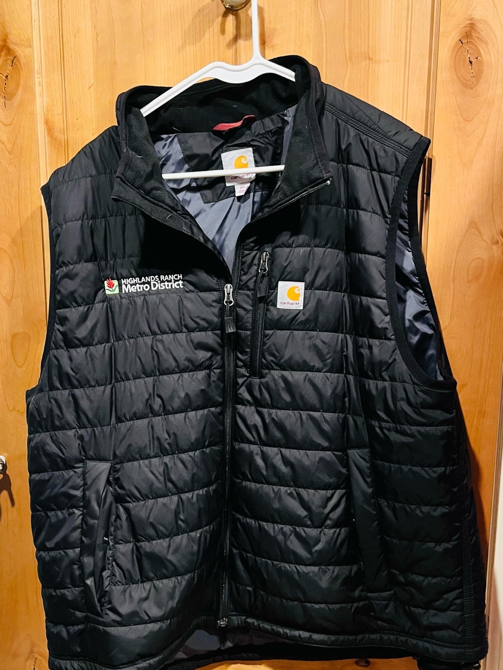 Carhartt Black Quilted Insulated Vest with Logo - 2XL
